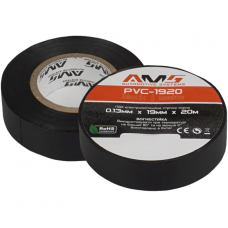 Ізолент AMS PVC-1920 матовий 0.13x19; 20м чорна ПВХ (0+80 ℃) ціна за 1 шт