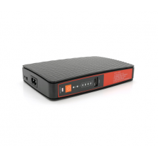 UPS для роутеров / коммутаторов ECO-1825, 18W, OUT:USB-5V, DC-5V / 9 / 12V, POE-15 / 24V, 1 / 2A, LiFePo4 8000mAh, 160x105x33mm, 0.4kg, Black, BOX
