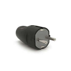 Вилка с заземлением 10 / 16А 250V A712B, Black