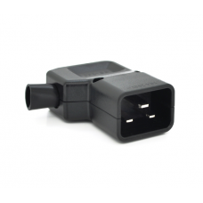 Триконтактний роз'єм IEC320 C20 тато (кутовий), 250V, 16A, під викруткове складання