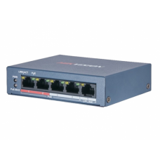 4-портовый POE коммутатор Hikvision DS-3E0105P-E / M(B), 4x RJ45 (100M) + (Uplink) 1х RJ45 (100M)