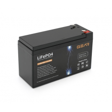 Літій-залізо-фосфатний акумулятор GEAR LiFePO4 12.8V 9AH (BMS-10A / 10 A), (150x65x95), 1kg до 6000 циклів