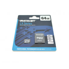 Карта пам'яті Patriot LX microSDHC Class 10 UHS-I, 64GB