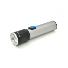 Фонарь ручной Flashlliight K31, 1LED Cree XML-T, 10W, 3 режима, ZOOM, 18650 / 2400 встроенный, Black, IP44, microUSB, 111х28х24мм, BOX
