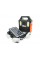Переносной фонарь RT903BT+Solar, 1 режим+ сигнал SOS, Радио+ Bluetooth колонка, встроенный аккум, 3 лампочки 3W, Black / Orange
