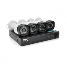 Комплект видеонаблюдения Outdoor 016-4-5MP Pipo (4 уличных камеры, кабеля, блок питания, видеорегистратор APP-Xmeye)