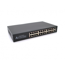 POE коммутатор Merlion 24 POE 10 / 100 + 2 RJ45 10 / 100 / 1000+ встроенный блок питания 52V 5.8A