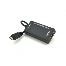 Конвертер MicroUSB (папа) на HDMI(мама) MHL, Black, Пакет