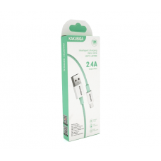 Кабель iKAKU KSC-723 GAOFEI smart charging cable for iphone, Green, длина 1м, 2.4A, BOX