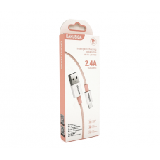 Кабель iKAKU KSC-723 GAOFEI smart charging cable for iphone, Pink, длина 1м, 2.4A, BOX