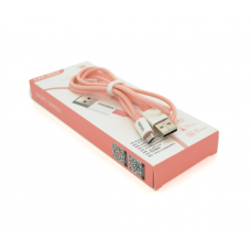 Кабель iKAKU KSC-723 GAOFEI smart charging cable for micro, Pink, длина 1м, 2.4A, BOX