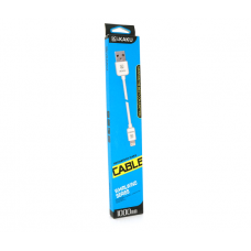 Кабель iKAKU XUANFENG charging data cable for iphone, White, длина 1м, 2,1А, BOX