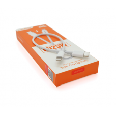 Кабель iKAKU KSC-653 FEIYUE PD100W fast charging short cable (Type-C to Lightning), White, длина 0.25м, BOX