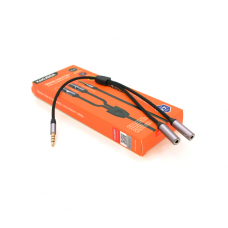 Развитвитель аудио iKAKU KSC-570 HUIYIN для наушников и микрофона, Jack 3.5 (папа ) 4 pin =>2*Jack 3.5(мама) 3 pin , круглый, Box