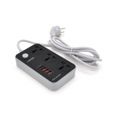 Мережевий фільтр LDNIO SC3412, 3 Розетки + 4 USB, 2 м, перетин 3х0,75мм, Black, Box