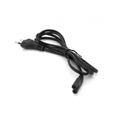 Кабель питания 1.8m, 0.75mm, PC-184 / 2 CEE7 / 16-C7-1CM8155 2 pin (для бытовой техники), Black, OEM, МЕДЬ!!!