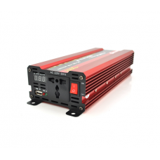 Інвертор напруги NV-2000(1200Вт)+LCD, 12 / 220V, approximated, 1 універсальна розетка, клем, Box