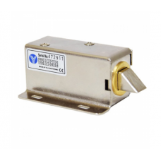 Накладной миниатюрный электрозамок YE-302A (POWER-CLOSED), 12V DC / 600mA, 54,5 х 41 х 28