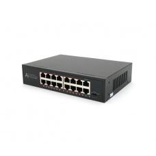 POE коммутатор Merlion 14 POE 10 / 100 + 2 RJ45 10 / 100 / 1000+ встроенный блок питания 52V 4.8A