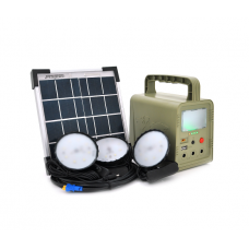 Портативный фонарь BRAZZERS BRPF-CF42 / 5, Solar panel 5W, LiFePO4 - 42Wh, DC: 3.2V, USB:: 1x5V / 2A, 3x6W Led лампы 3м, 9W встроенный фонарь, BOX