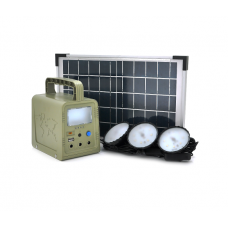 Портативный фонарь BRAZZERS BRPF-CF42 / 18, Solar panel 18W, LiFePO4 - 42Wh, DC: 2x3.2V, USB:: 1x5V / 2A, 3x6W Led лампы 1м, 3W встроенный фонарь, BOX