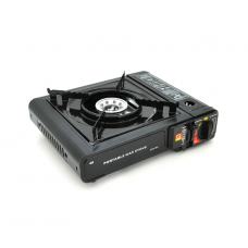 Портативная газовая плита GAS STOVE ZCM-001, под газовые баллоны бутан и пропан-бутан, Black, Case