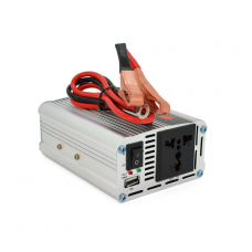 Інвертор напруги Himastar500W (DC:250W), 12 / 220V з апроксимованою синусоїдою, 1 універсальна розетка, 1*USB (DC:5V / 2.4A), клеми+затискачі