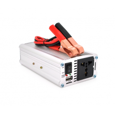 Інвертор напруги Himastar1000W (DC:500W), 12 / 220V з апроксимованою синусоїдою, 1 універсальна розетка, 1*USB (DC:5V / 2.4A), клеми+затискачі