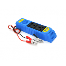 Інвертор напруги WS-105, 150Вт, 12 / 220 з апроксимованою синусоїдою, 2*USB 5V1A, 2 універсальна розетка, крокодили + дроти, BOX