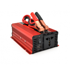 Інвертор напруги Voltronic, 1200W(600W), 12 / 220V, з апроксимованою синусоїдою, 1 універсальна розетка, 1 USB, крокодили, BOX