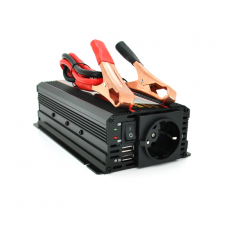 Інвертор напруги CARMAER2000W (1000Вт), 12 / 220V з апроксимованою синусоїдою, 1Shuko, 2*USB (DC:5V / 2A), крокодили+ прикурювач