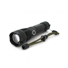 Ліхтар ручний Voltronic KY-P50X80, 1LED Cree XHP50.2, 19W, 5 режими, ZOOM,18650 / 6800mah / 3xААА, Black, IP40, кабель USB-micro, 165х42х35мм, BOX