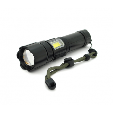 Ліхтар ручний Voltronic XHP70-XST1821, 1LED Cree XHP50.2, 19W, бічний світлодіод, 7 режими, ZOOM,18650 / ААА / 2600mah, Black, IP40, кабель USB-micro, 170х42х32м