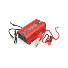 Інвертор напруги V-TEK+LCD 1000ВА(600Вт), 12 / 220V, approximated, 1 універсальна розетка+USB, клеми+крокодили, АЗУ, Box