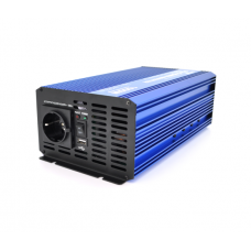 Інвертор напруги Carspa-SINUS P1000-242 (1000Вт), 12 / 220V, 1xShuko, 1USB, клеми, Box