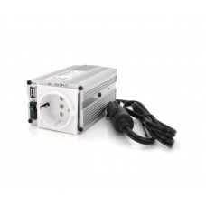 Інвертор напруги MSI-15012 ((150W)), 12 / 220V, approximated, 1Shuko, USB, клеми + затискачі, Box