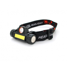 Налобний ліхтарик CATA CT-9120,1 led 3W, 1 Led Cob, 2 режими, корпус-пластик, водостійкий, ip44, магніт, живлення АКБ вбудований, USB micro кабель, 6400K, BOX