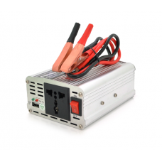 Інвертор напруги PI 500ВА(300Вт), 12 / 220V, approximated, 1 універсальна розетка, клем + крокодили+АЗУ