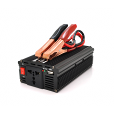 Інвертор напруги PI 2000ВА(1200Вт), 12 / 220V, approximated, 1 універсальна розетка, клем + крокодили
