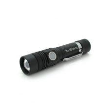 Ліхтар ручний BAILONG BL-8518-T6, 1LED Cree XM-L T6, 10W, 3 режими, ZOOM, 18650 немає в комплекті, Black, IP40, microUSB, 123х27х24мм, BOX