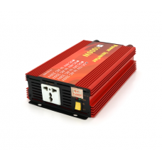 Інвертор напруги Demuda, 1000W 12 / 220V з апроксимованою синусоїдою, 1 універсальна розетка, клемні дроти