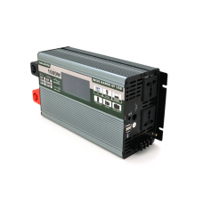 Инвертор напряжения Demuda DMDPSW-1000W, 12V / 220V, 1000W с правильной синусоидой, 2 универсальные розетки, 2 USB, Rj 45, клемные провода