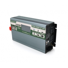 Инвертор напряжения Demuda DMDPSW-1500W, 12V / 220V, 1500W с правильной синусоидой, 2 универсальные розетки, 2 USB, Rj 45, клемные провода