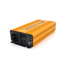 Инвертор напряжения Mexxsun MXSPSW-600, 12V / 220V, 600W с правильной синусоидой, 1 Shuko, 1 USB, клемные провода