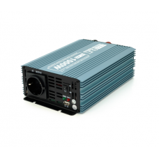 Інвертор напруги Mexxsun MXS-1000, 12V / 220V, 1000W з модифікованою синусоїдою, 1 Shuko, 1 USB, клемні дроти