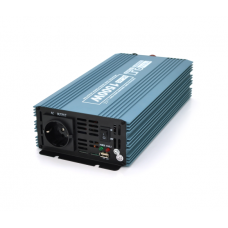 Інвертор напруги Mexxsun MXS-1500, 12V / 220V, 1500W з модифікованою синусоїдою, 2 Shuko, клемні дроти
