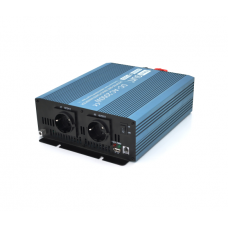 Инвертор напряжения Mexxsun MXS-2000, 24V / 220V, 2000W с модифицированной синусоидой, 2 Shuko, клемные провода