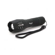 Ліхтар ручний Watton WT-023, 1LED Cree T6, 3W, 5 режимів, ZOOM, 18650 / 2800mah (перехідник 3*AAA), Black, IP44, СЗУ, 130х33х28мм, BOX