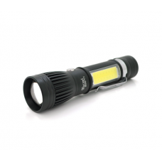 Ліхтарик ручний Watton WT-028, Cree T6+16SMD, 3 реж., ZOOM, 6800mAh акумулятор, зарядка microUSB, IP44. 135 х 30 х 20. BOX