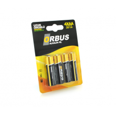 Батарейка лужна Orbus 1.5V AA / LR06, 4 штуки у блістері, ціна за блістер